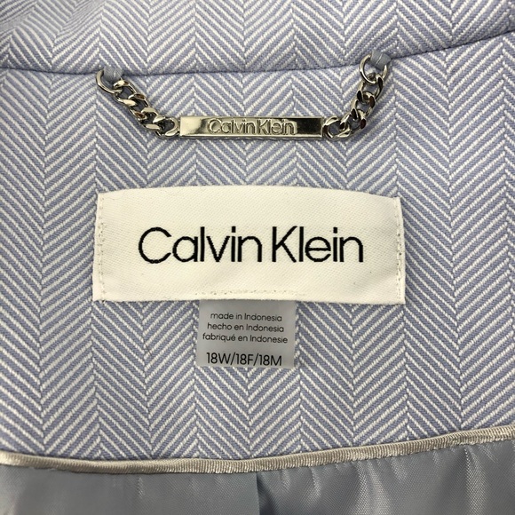 Calvin Klein Open Front Herringbone TopperJacket - Picture 6 of 9